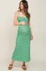Green Floral Sleeveless Maternity Maxi Dress sold by Pinkblush