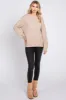 Taupe Ribbed Cuff Sweater sold by Pinkblush