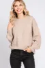 Taupe Ribbed Cuff Sweater sold by Pinkblush