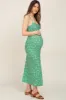 Green Floral Sleeveless Maternity Maxi Dress sold by Pinkblush