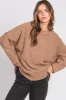 Mocha Knit Exposed Seam Maternity Sweater sold by Pinkblush