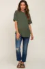 Olive Oversized Basic Maternity Tee sold by Pinkblush