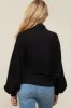 Black Collared Button Maternity Pullover sold by Pinkblush