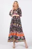 Black Floral Tassel Tie Maternity Maxi Dress sold by Pinkblush
