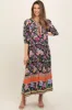 Black Floral Tassel Tie Maternity Maxi Dress sold by Pinkblush
