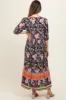 Black Floral Tassel Tie Maternity Maxi Dress sold by Pinkblush