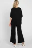 Black Cropped Pant Set sold by Pinkblush