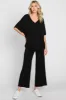 Black Cropped Pant Set sold by Pinkblush