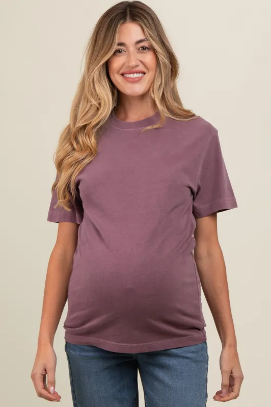 Plum Basic Maternity T-Shirt sold by Pinkblush