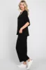 Black Cropped Pant Set sold by Pinkblush