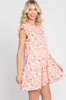 Light Peach Floral Ruffle Accent Mini Dress sold by Pinkblush