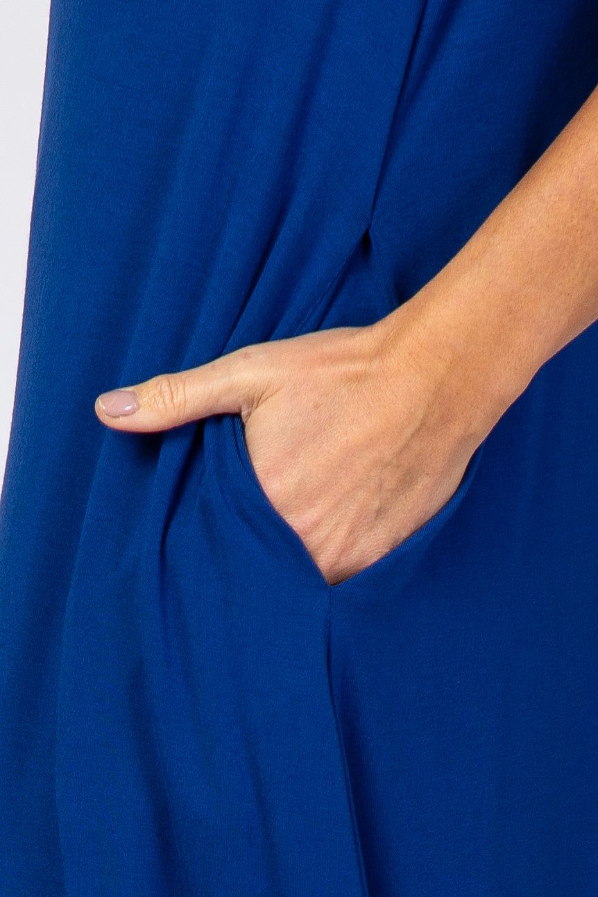 Royal Blue Side Slit Midi Dress sold by Pinkblush product image thumbnail 4