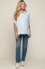 Light Blue Striped Dolman Button Down Maternity Top sold by Pinkblush
