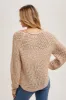 Oatmeal Raglan Cut Open Knit Sweater Pullover sold by Pinkblush
