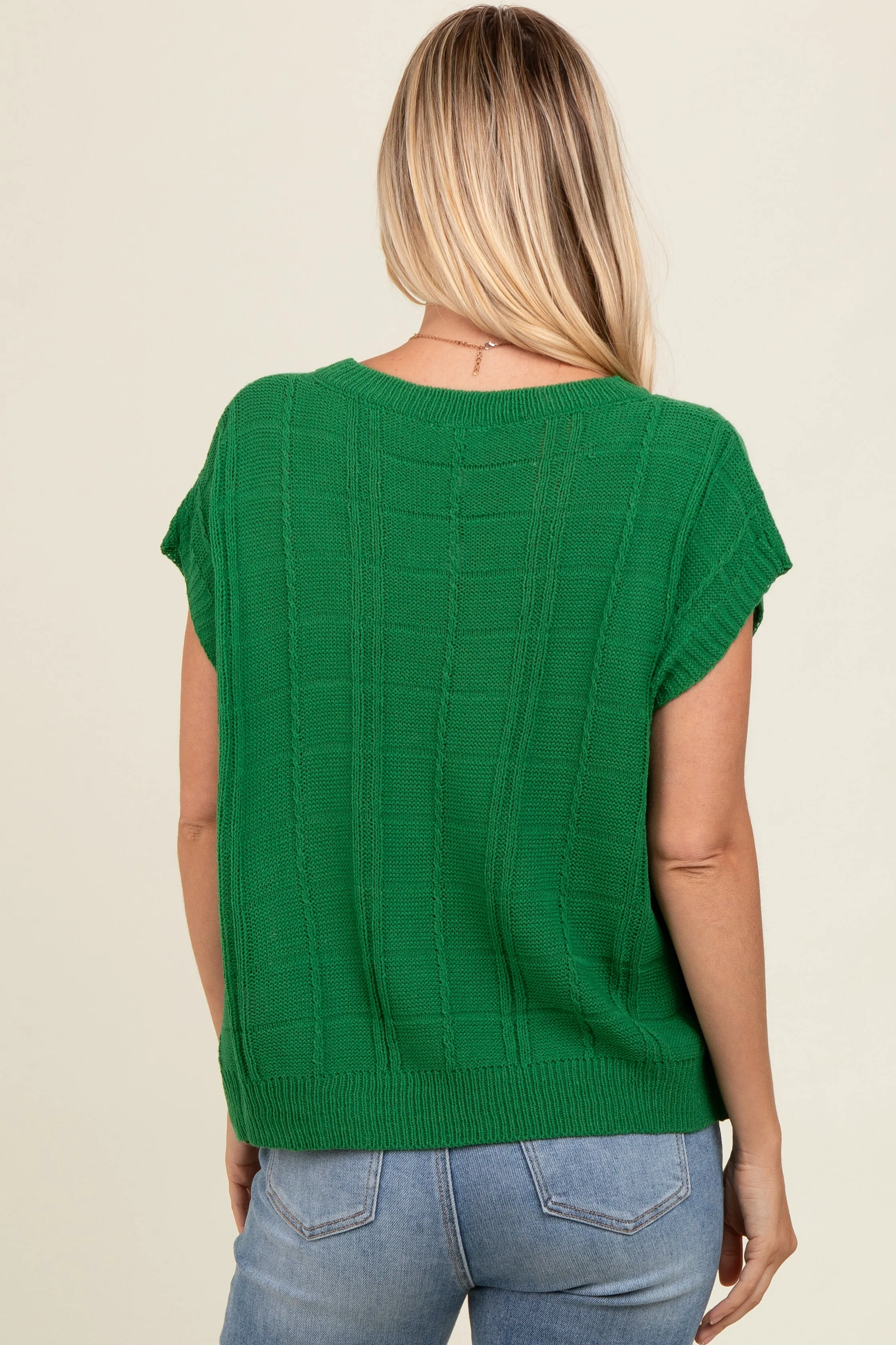 Jade Knit Short Sleeve Sweater Top sold by Pinkblush product image thumbnail 5