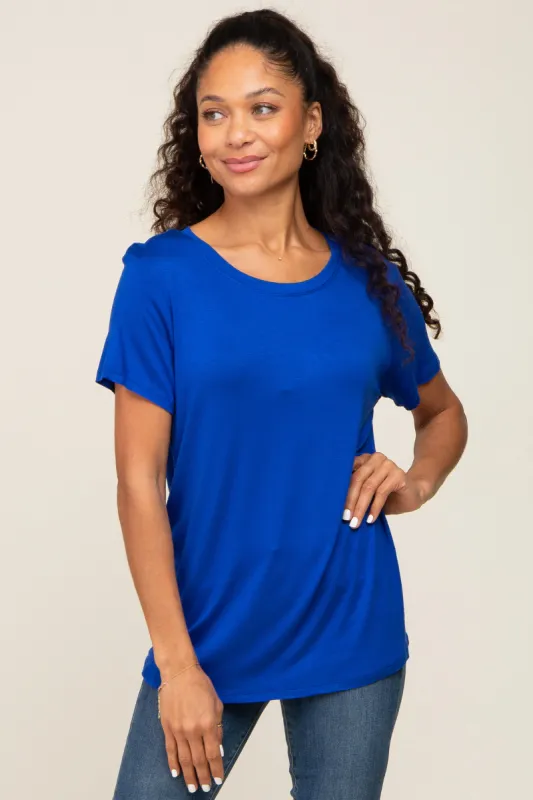 Blue Basic Tee sold by Pinkblush