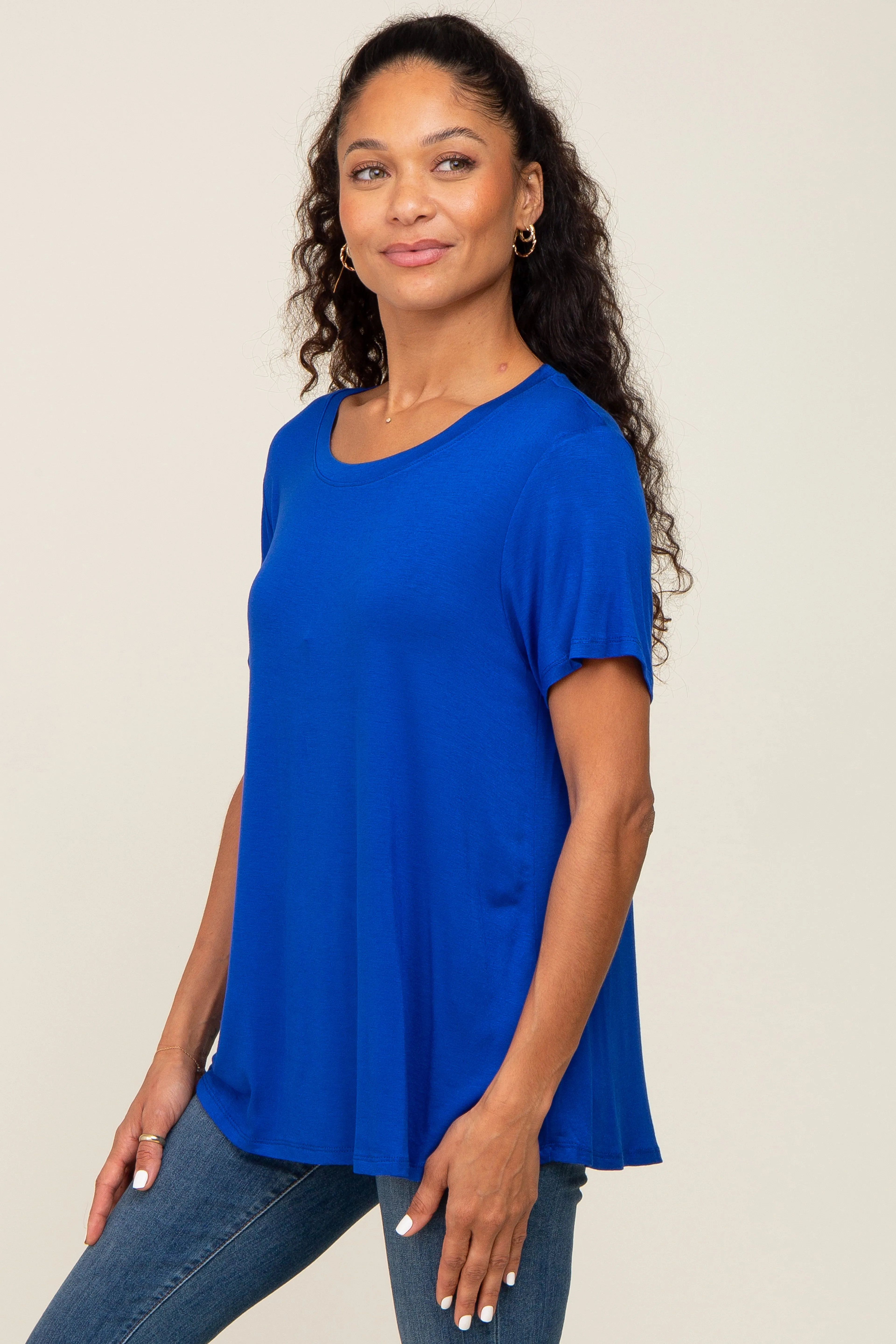 Blue Basic Tee sold by Pinkblush product image thumbnail 2