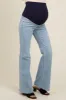 Light Blue Flare Leg Maternity Jeans sold by Pinkblush