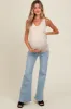 Light Blue Flare Leg Maternity Jeans sold by Pinkblush