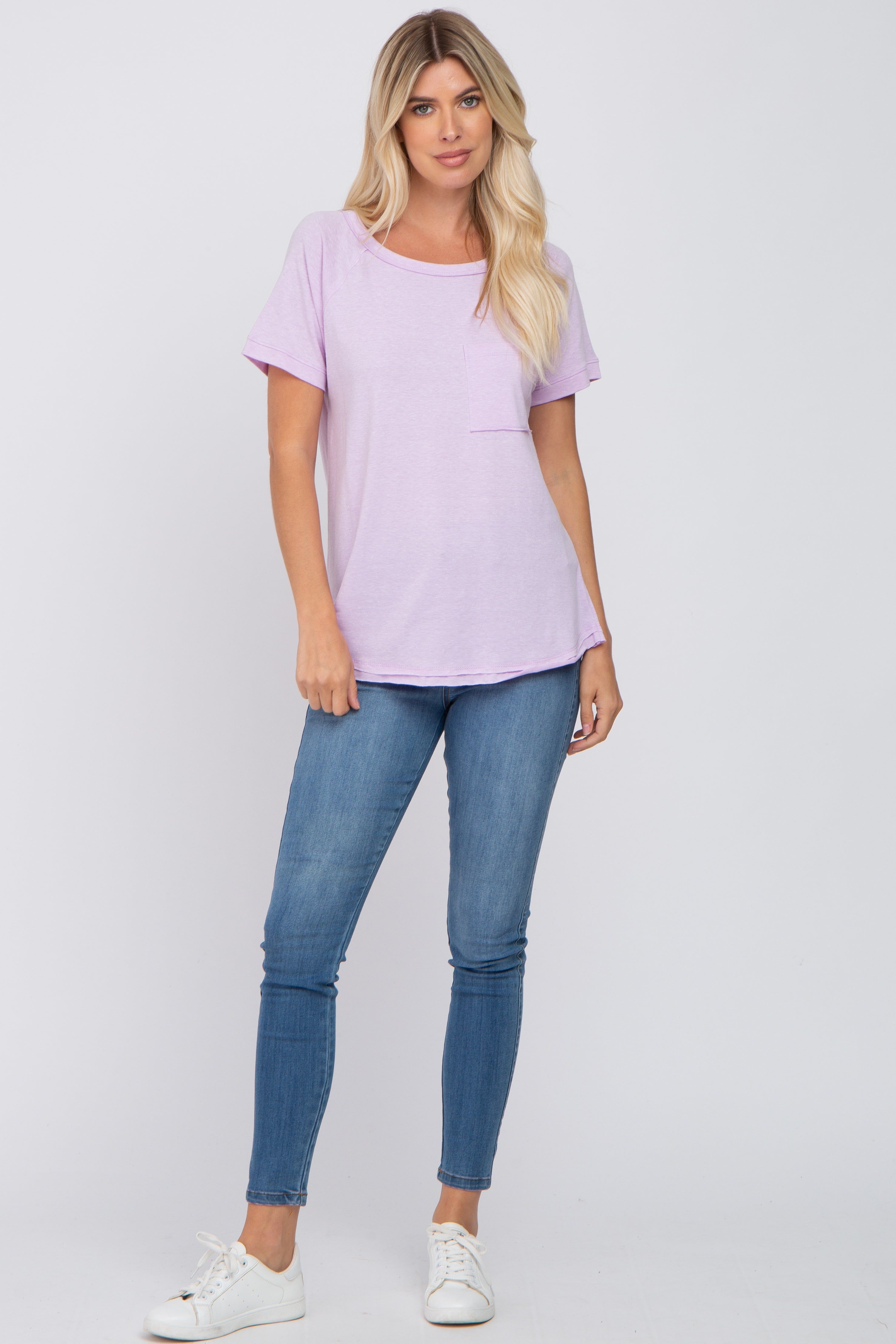 Lavender Pocket Tee sold by Pinkblush product image thumbnail 4