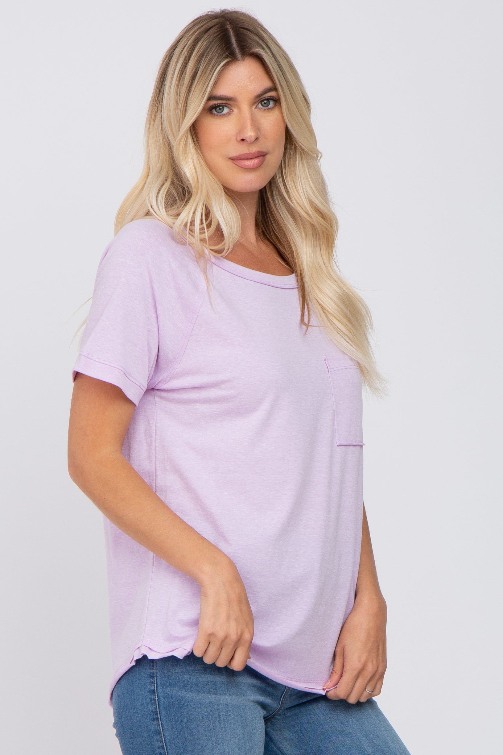 Lavender Pocket Tee sold by Pinkblush product image thumbnail 2