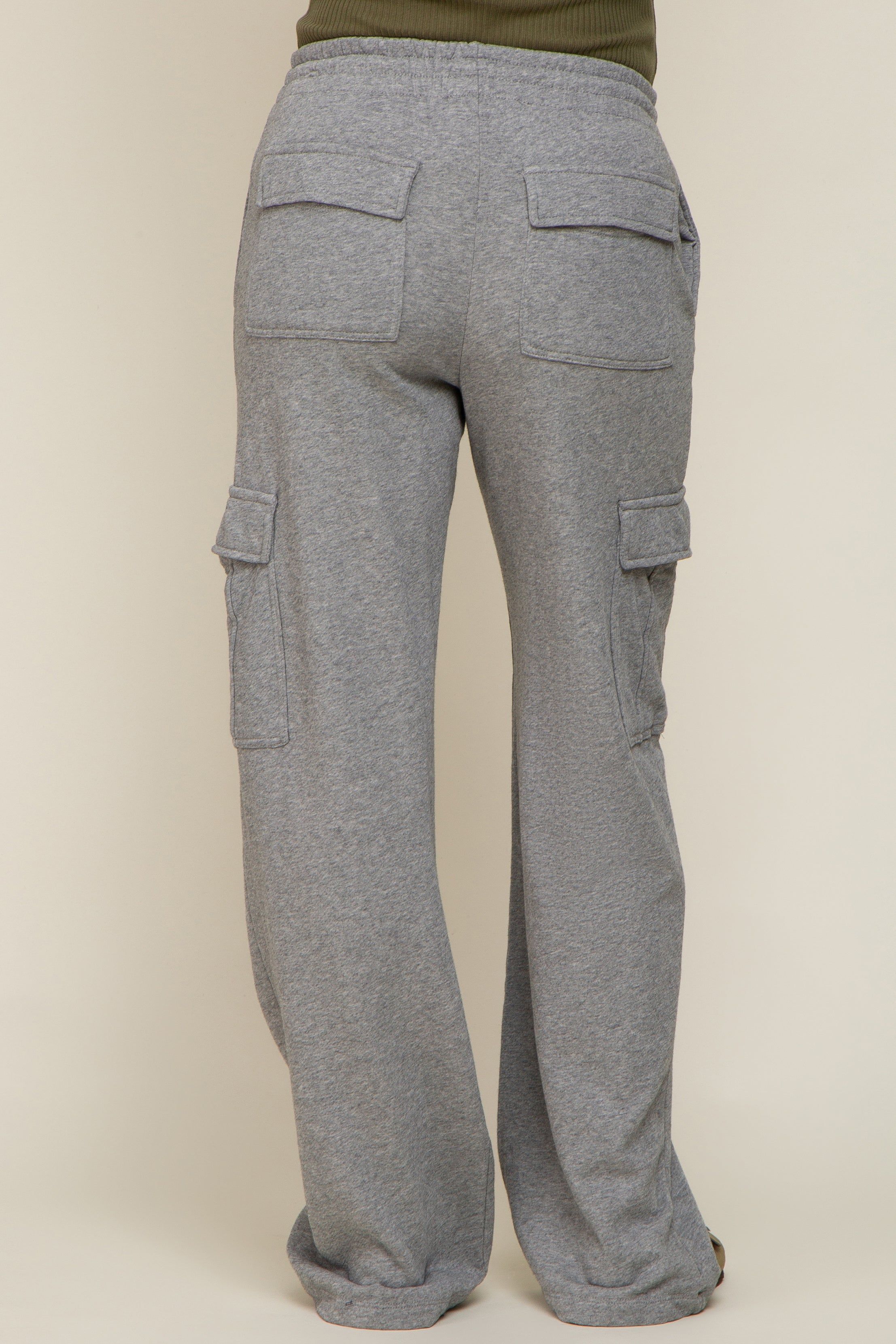 Grey Pocketed Maternity Lounge Pants sold by Pinkblush product image thumbnail 4