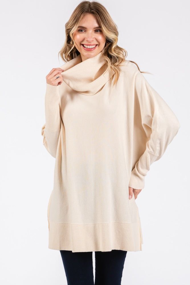 Cream Cowl Neck Dolman Sleeve Sweater sold by Pinkblush product image thumbnail 2