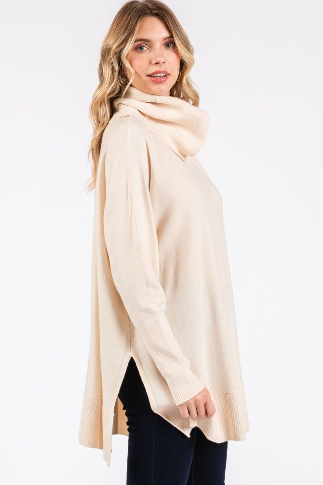 Cream Cowl Neck Dolman Sleeve Sweater sold by Pinkblush product image thumbnail 3