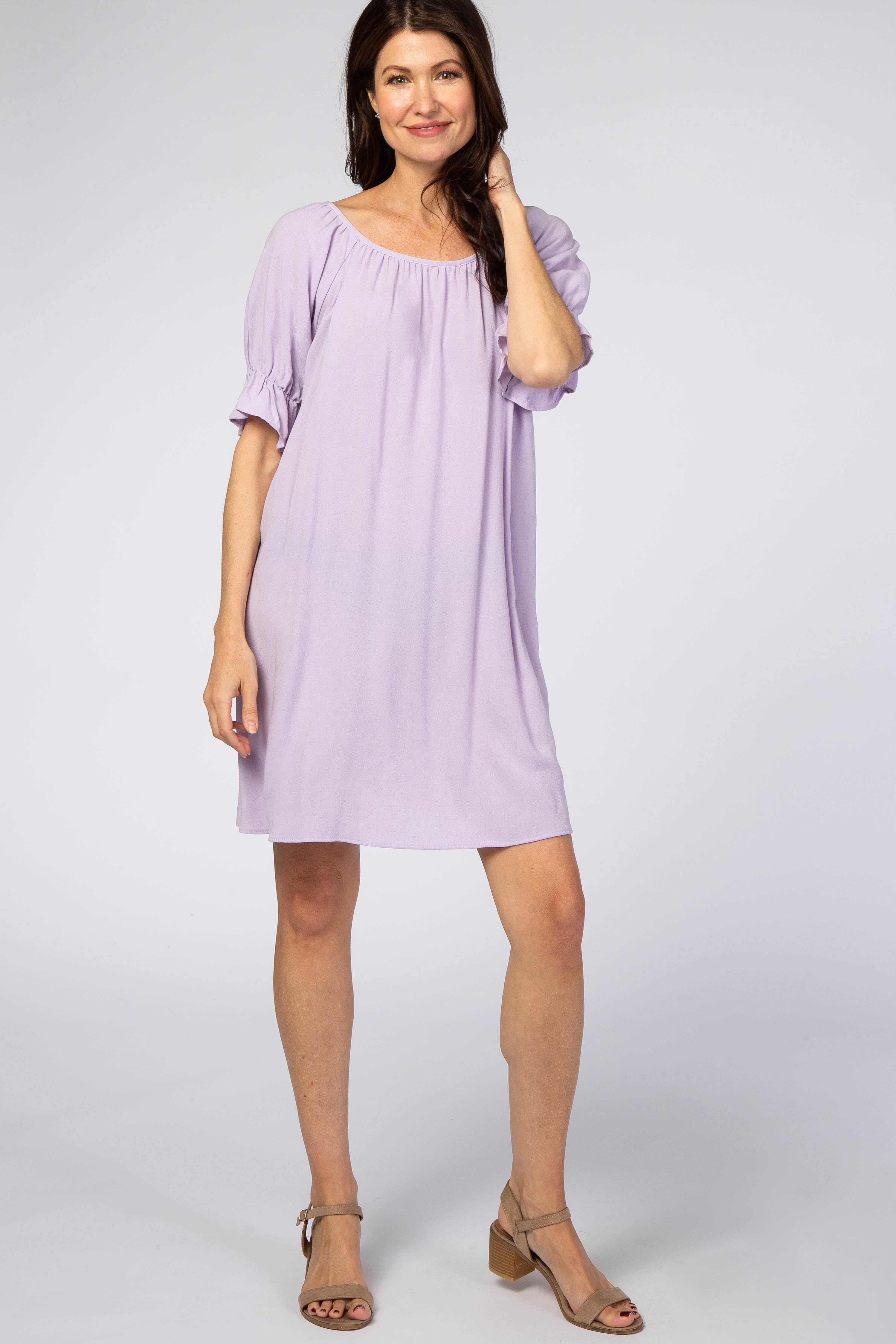 Lavender Knot Back Short Sleeve Dress sold by Pinkblush product image thumbnail 4