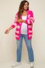 Pink Striped Fuzzy Maternity Cardigan sold by Pinkblush