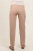 Beige Pleated Relax Fit Maternity Pants sold by Pinkblush
