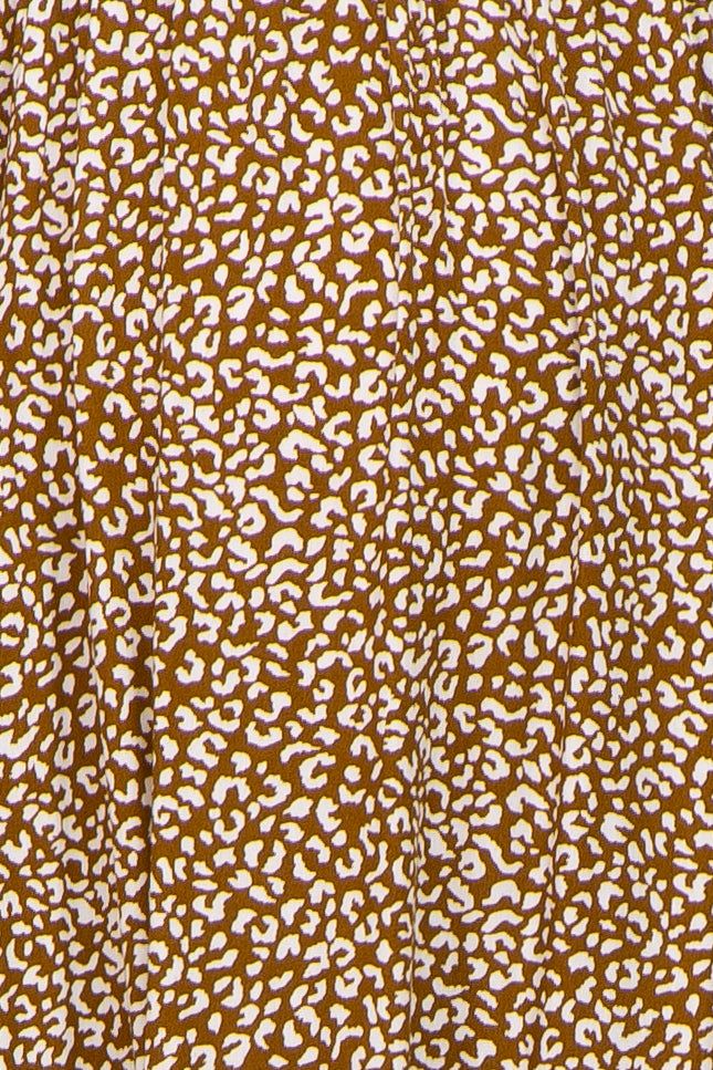 Mocha Animal Print Smocked Maternity Midi Dress sold by Pinkblush product image thumbnail 4