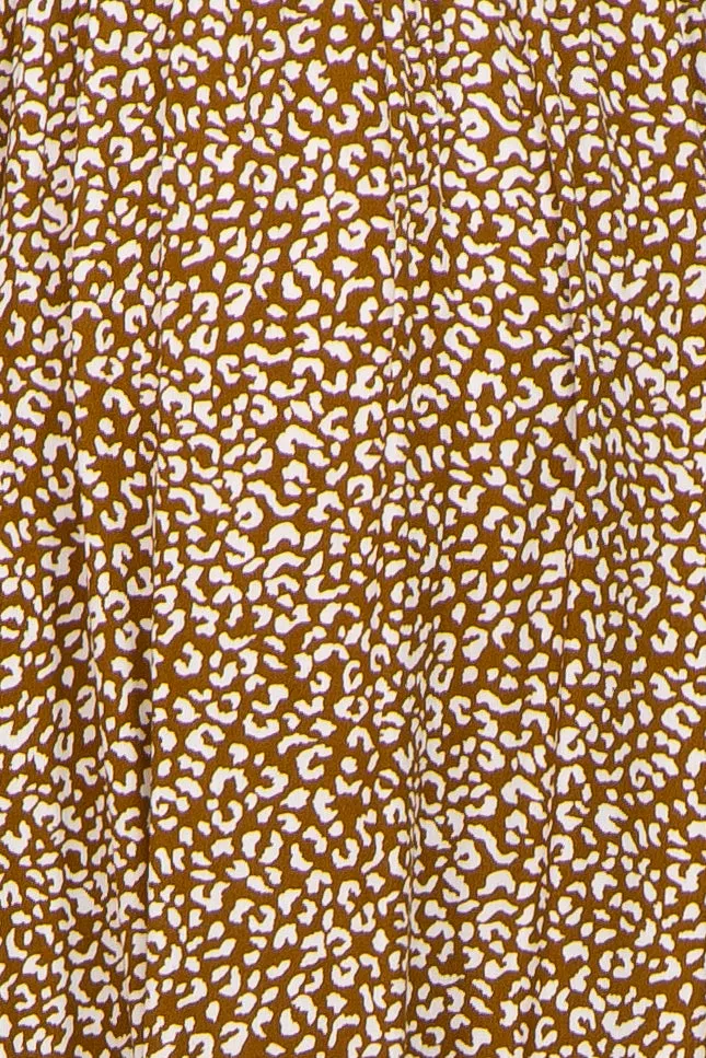 Mocha Animal Print Smocked Maternity Midi Dress sold by Pinkblush product image thumbnail 4