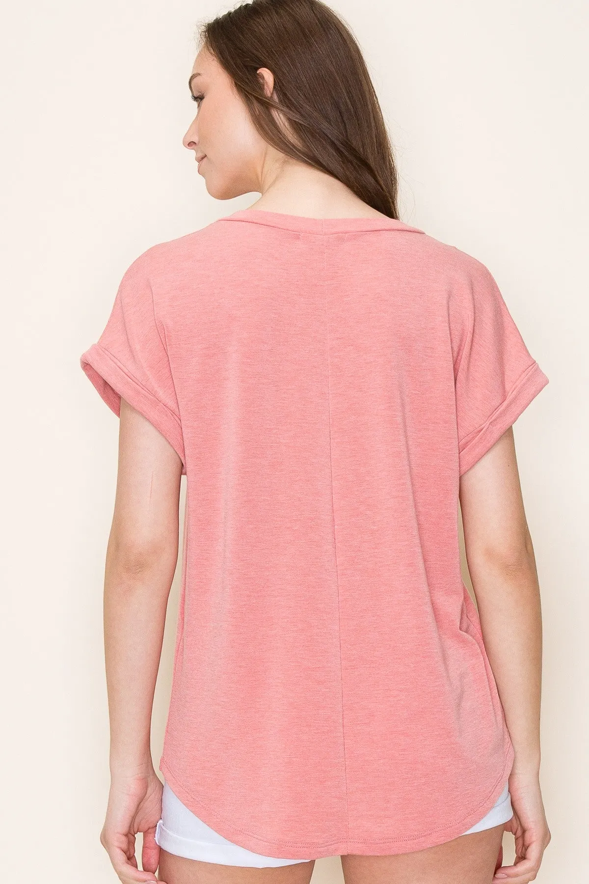 Peach Short Sleeve Terry Top sold by Pinkblush product image thumbnail 3