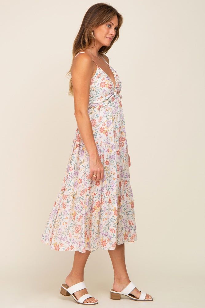 Lavender Floral Tiered Midi Dress sold by Pinkblush product image thumbnail 2