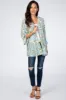 Light Blue Floral Ruffle Hem Cover Up sold by Pinkblush