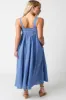 Blue Striped Front Tie Maxi Dress sold by Pinkblush
