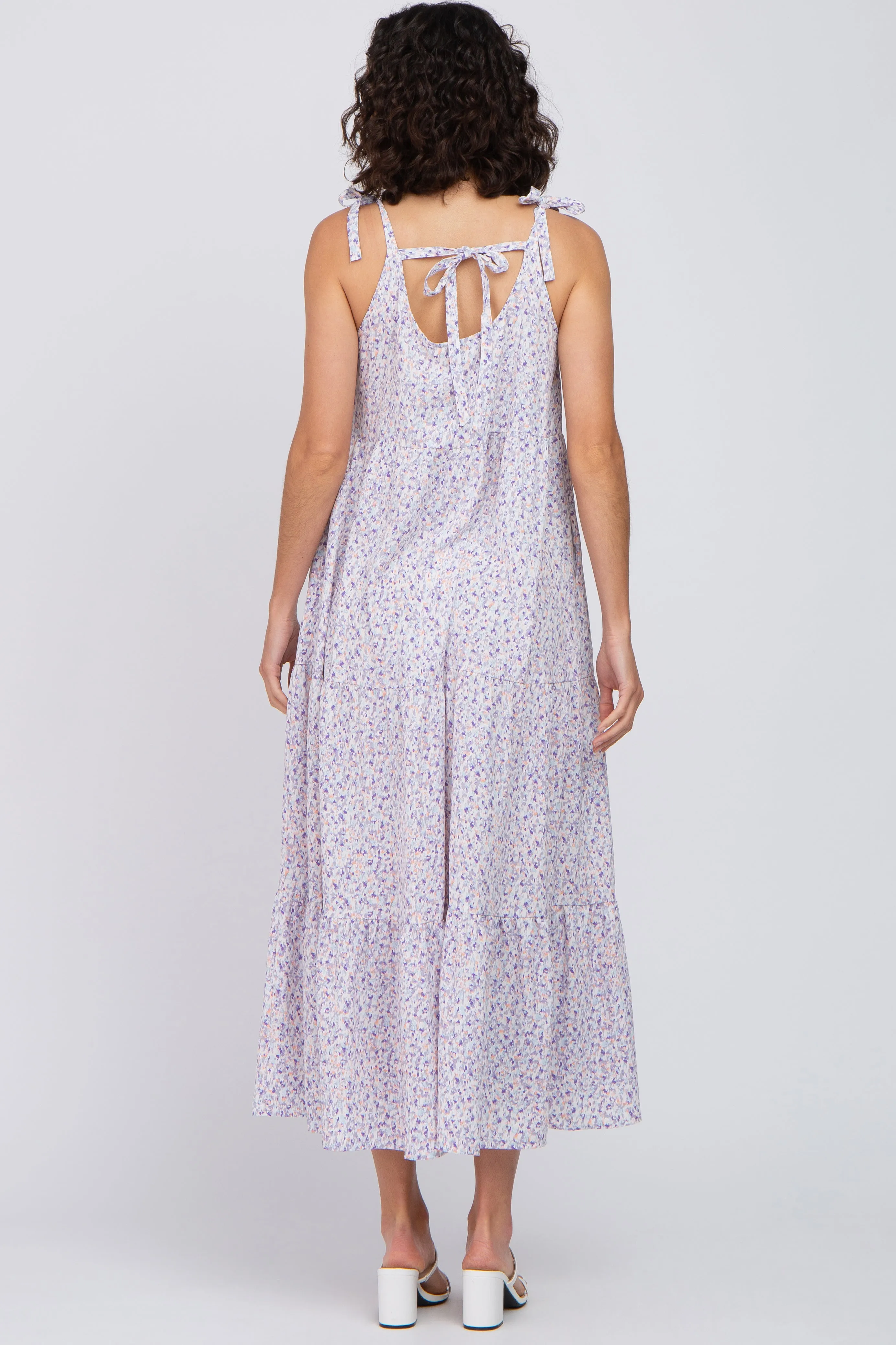 Lavender Printed Tiered Maxi Dress sold by Pinkblush product image thumbnail 3
