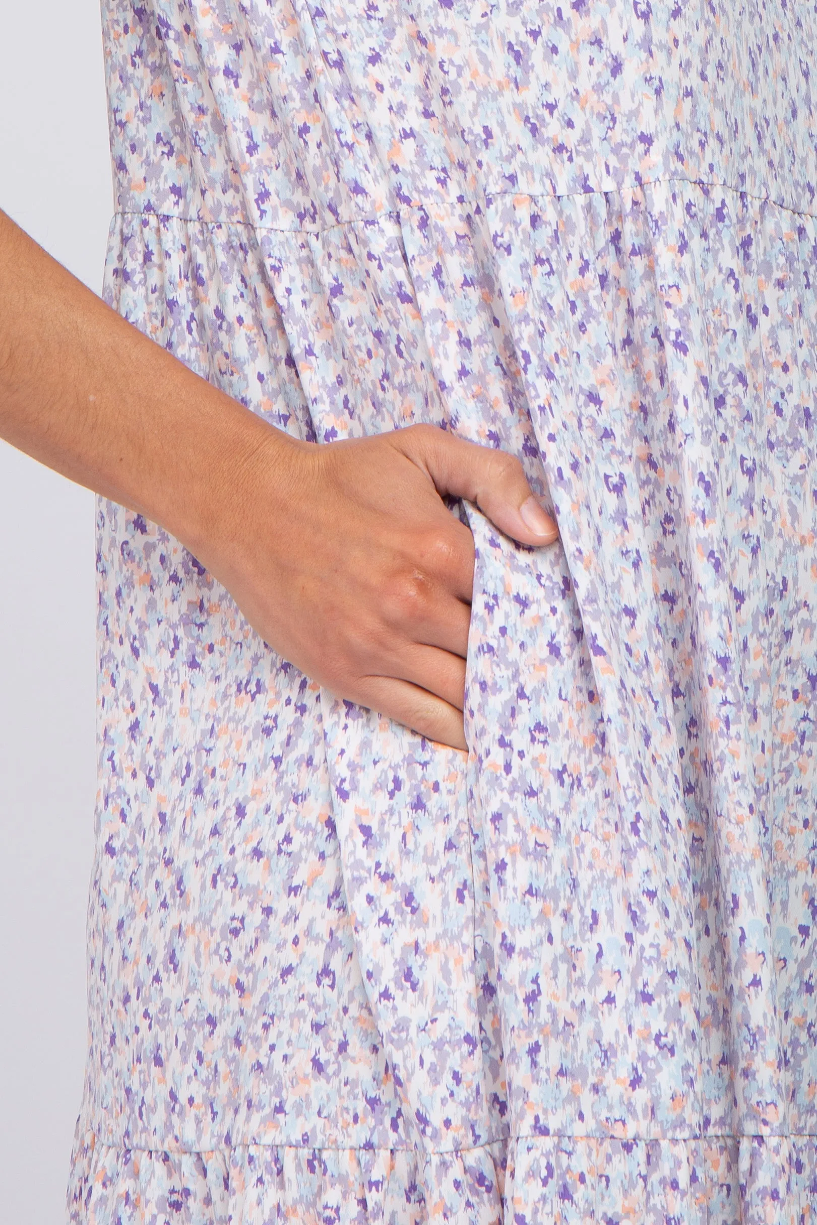 Lavender Printed Tiered Maxi Dress sold by Pinkblush product image thumbnail 4