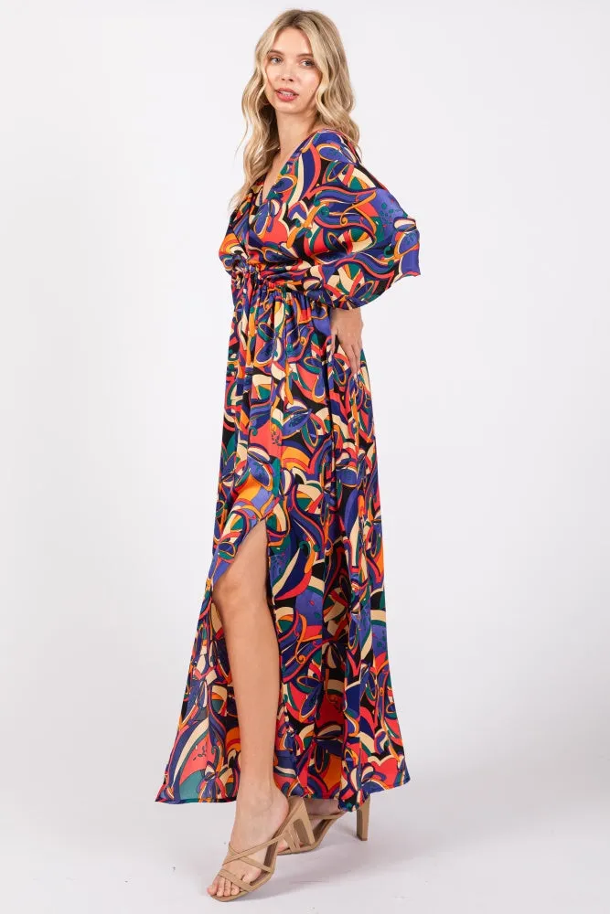 Black Abstract Back Tie Maxi Dress sold by Pinkblush product image thumbnail 2