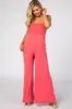 Coral Sleeveless Wide Leg Maternity Jumpsuit sold by Pinkblush