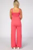 Coral Sleeveless Wide Leg Maternity Jumpsuit sold by Pinkblush