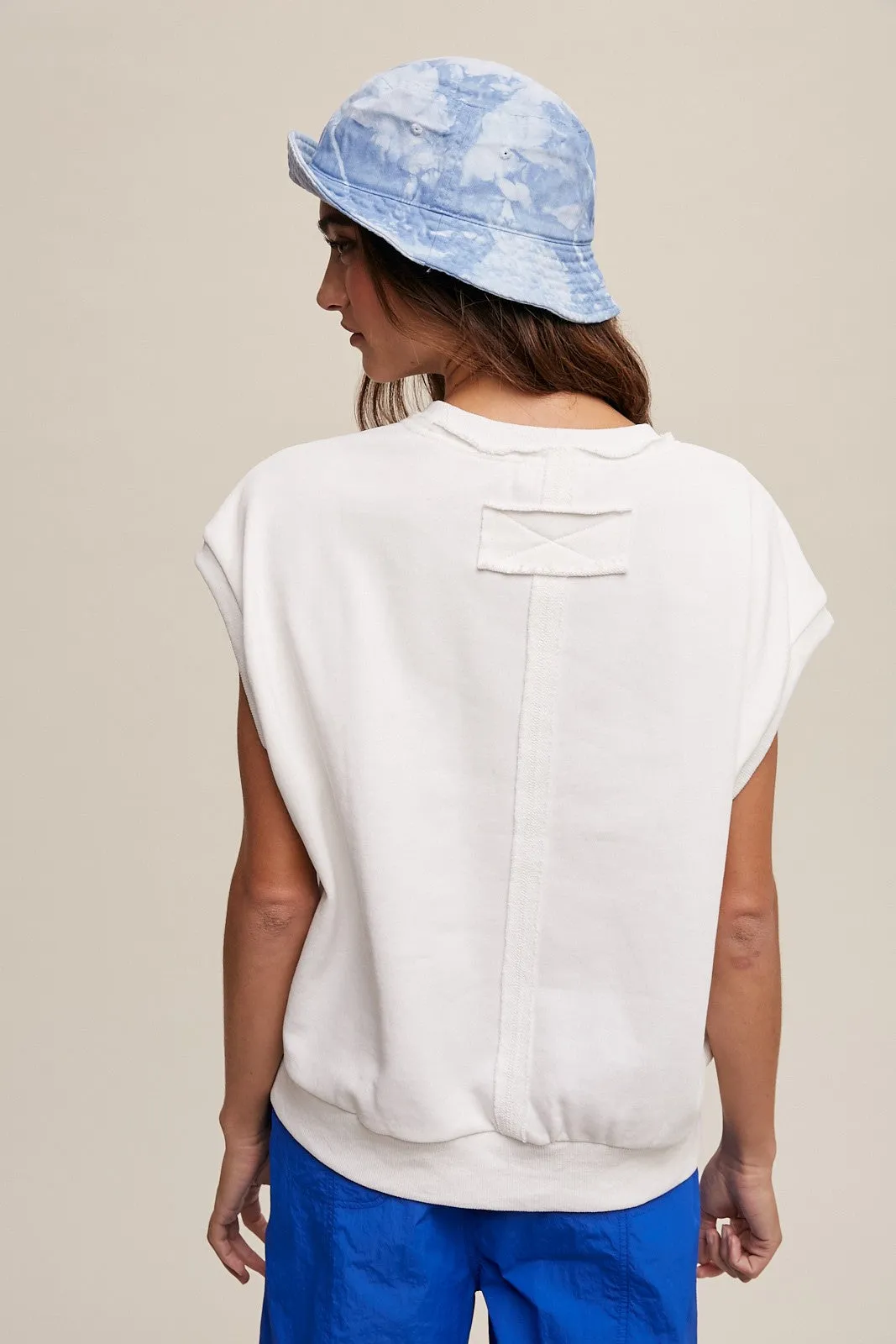 Ivory Terry Raw Trim Top sold by Pinkblush product image thumbnail 4