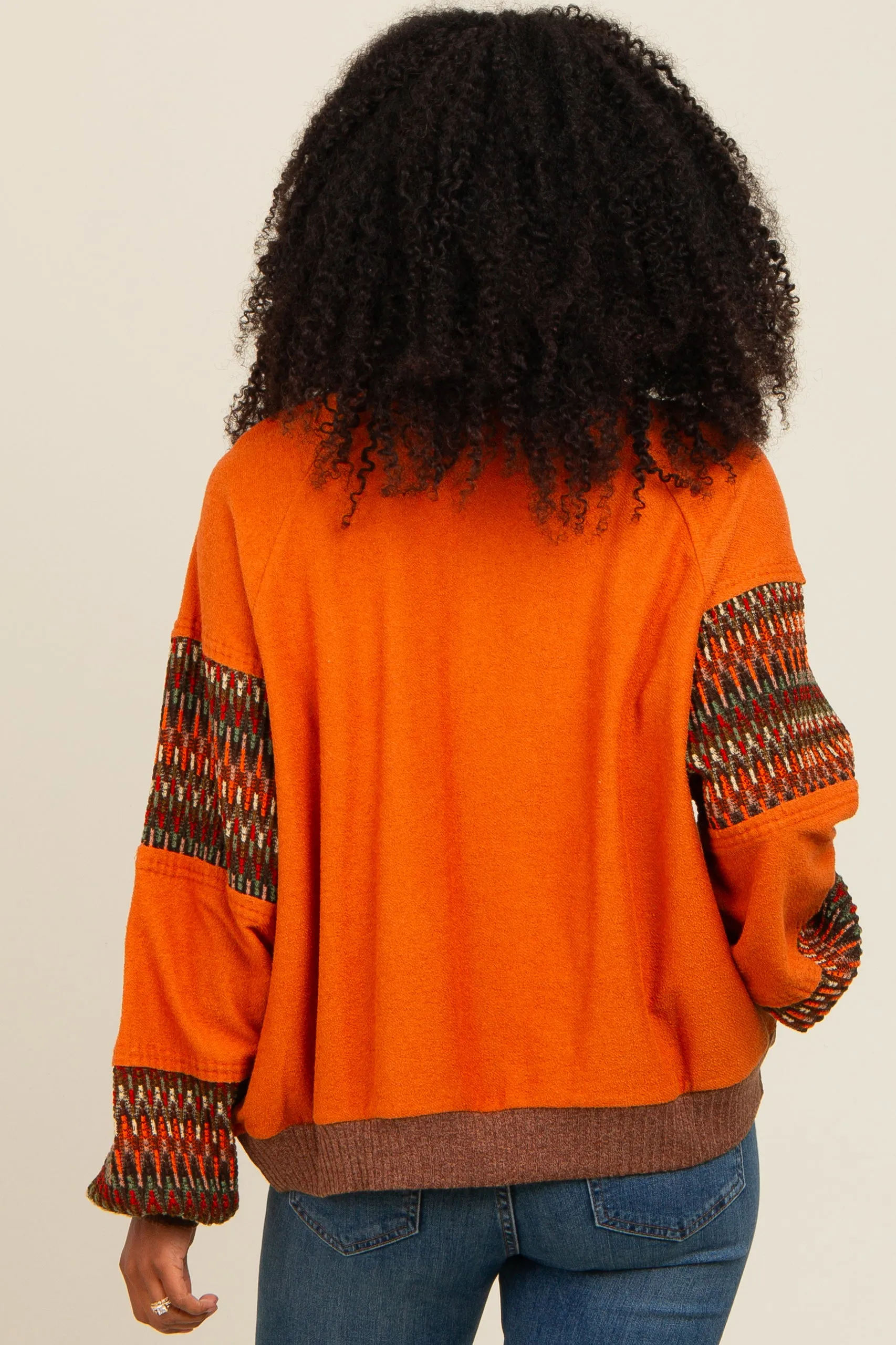 Camel Knit Contrast Sleeve Pullover sold by Pinkblush product image thumbnail 4