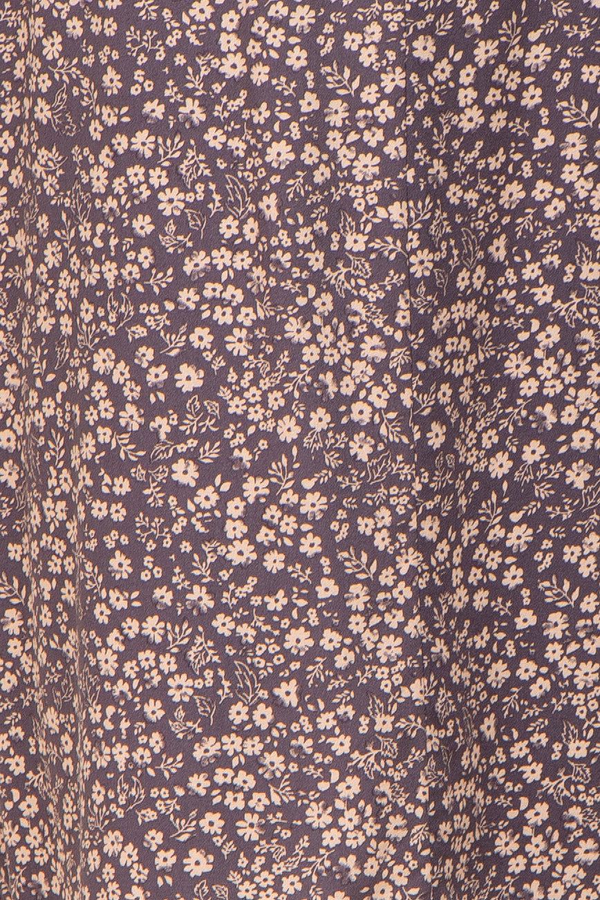 Purple Floral Cutout Back Maternity Midi Dress sold by Pinkblush product image thumbnail 4