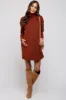 Rust Turtleneck Maternity Sweater Mini Dress sold by Pinkblush