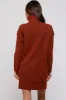 Rust Turtleneck Maternity Sweater Mini Dress sold by Pinkblush