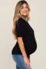 Black Knit Fitted Maternity Blouse sold by Pinkblush