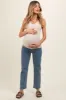 Blue Basic Maternity Straight Leg Jeans sold by Pinkblush
