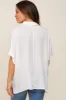 White Button Up Dolman Short Sleeve Maternity Top sold by Pinkblush